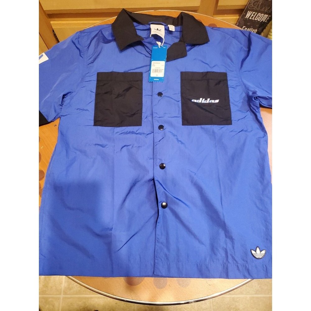 ADIDAS ORIGINALS TGP SS SHIRT [HA4744] NASCAR SHORT SLEEVE BLUE NYLON SZ S